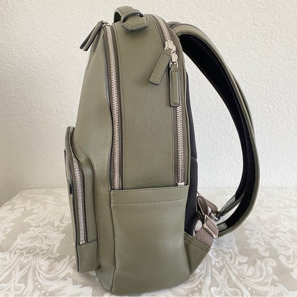 MCM military green Backpack Mixed Leather